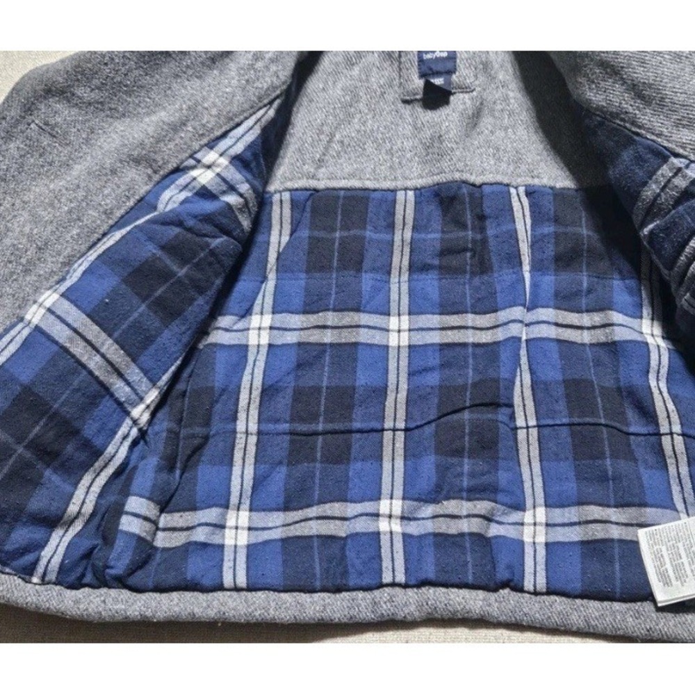 Baby Gap Toddler Wool Peacoat Jacket Lot Black Gray Size 3T Double Breasted - Picture 11 of 11